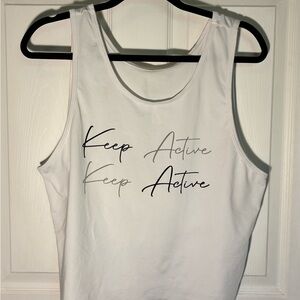White Keep Active Tank Top